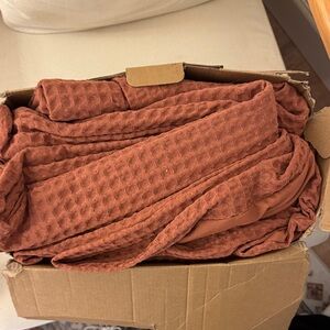 Textured Rust Duvet Cover